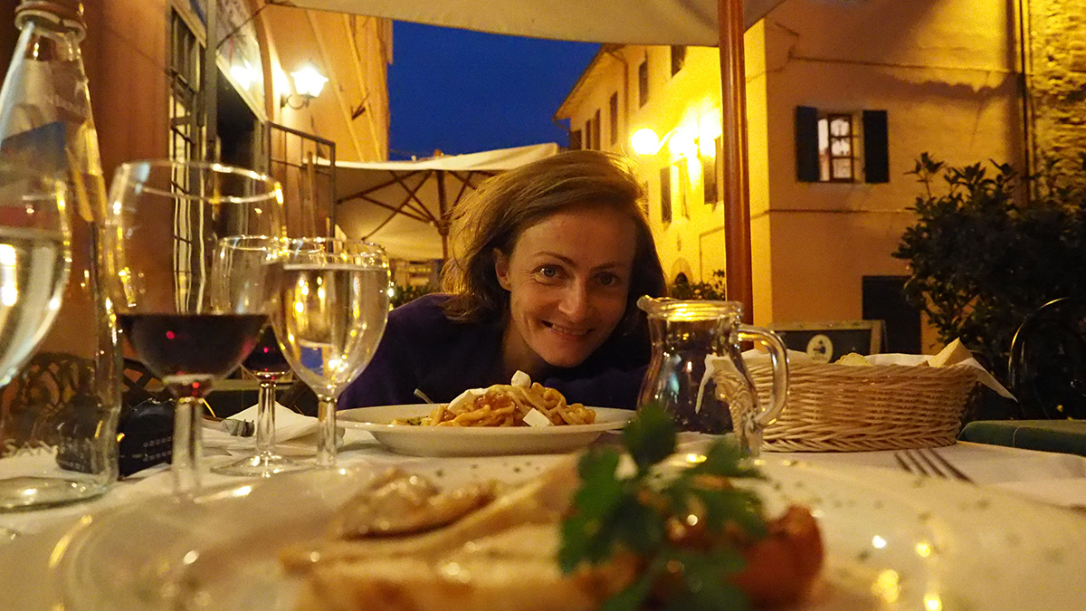 Abendessen in Castiglione 