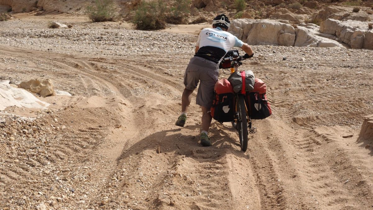 unterwegs am Israel Bike Trail zwischen Mitzpe Ramon und Zofar